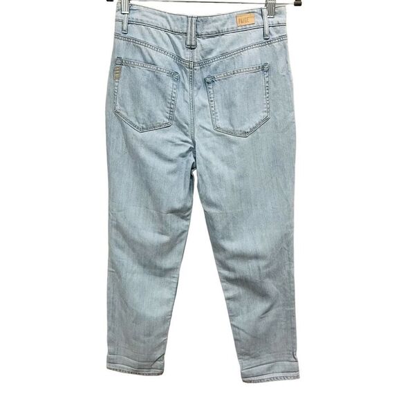 PAIGE light wash pleated trouser cuff jeans size 27 - Picture 5 of 12